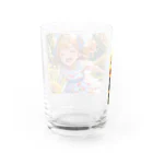 poketuのかわいい少女のイラストグッズ Water Glass :back