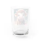 〇〇アートワークスのウシ君 Water Glass :back