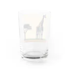 ほっこりグッズBASEのキリンさん Water Glass :back