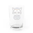 Vasetti_pressのヘッドホンをかけているタヌキ Water Glass :back