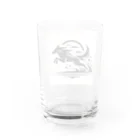 レインボーグリッターの獲物を狩るオオカミ Water Glass :back