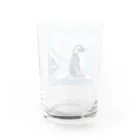 AIワクワクのイラストのペンギン Water Glass :back