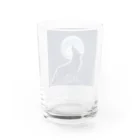 アニマルデザインの月夜に吠える狼 Water Glass :back