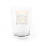 CyberArmadilloのアフリカの大地-希望の朝3 Water Glass :back