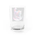 ニャーちゃんショップのムーンキャット【月で暮らす猫】 Water Glass :back