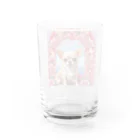 チワワ愛好家ショップの王室の秘密とチワワと薔薇 Water Glass :back