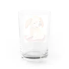 キャプテンのかわいい犬のイラストグッズ Water Glass :back