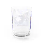 ひつぺん雑貨店の自由気ままな夏の郵便屋さんとペンギンたち Water Glass :back