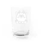 ねこねこうおの白猫キル Water Glass :back