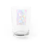 AI・デザインが好きな人のカラフルポップ　サバイバル Water Glass :back