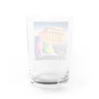 ニャーちゃんショップのパルテノン神殿のキャッツ Water Glass :back