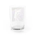 capcat1919のラベンダー猫 Water Glass :back