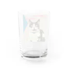 hatiwarenek-gomaのゴマの一言「選挙にいくにゃ」 Water Glass :back