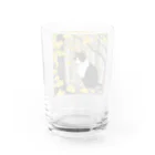 capcat1919のハチワレ白黒猫とイチョウ Water Glass :back