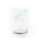 ❤︎cute❤︎のbeautiful blue bird Water Glass :back