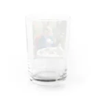 -888-のティータイム紳士ウサギ Water Glass :back