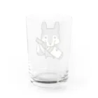 そばの日本酒好きな飲んべぇオオカミ Water Glass :back