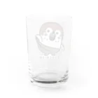 イラスト MONYAAT の履いてる？ 80DENIER タイツを履いたスズメ　大きめ Water Glass :back