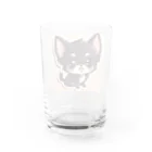 可愛いチワワグッズショップのブラックタンチワワ Water Glass :back