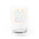 IKA_0120のカラフルな猫 Water Glass :back