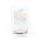アニマルキャンバスのトレインフィッシュ Water Glass :back