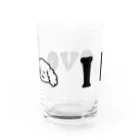 ほしいるかのI Love プードル Water Glass :back