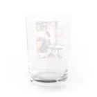 MistyStarkの日本人女性冬ビール Water Glass :back