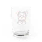 ガオのお店のかわいいヨークシャテリアのグッズ Water Glass :back