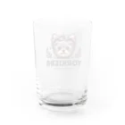 ガオのお店のかわいいヨークシャテリアのロゴ入りグッズ Water Glass :back