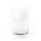 フレブルとパググッズS’IRISERの鼻ペチャクリスマス　パグ　黒パグ Water Glass :back