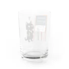 niko&PANDA shopのリーマン予想を解こうとしている猫の学者さん Water Glass :back