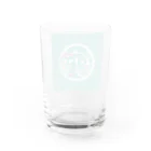 rain＠沖縄方言で歌ってみたのrainロゴ四角 Water Glass :back