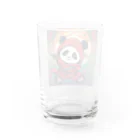 動物大好き＠たつまるの忍者　子パンダ参上 Water Glass :back