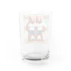 くまうさショップのサッカーくま Water Glass :back