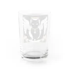 宇宙黒猫キョロちゃんの宇宙黒猫キョロちゃん(薔薇) Water Glass :back