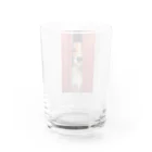 YUTO1126のジッパーから覗く犬 Water Glass :back