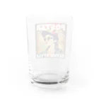 kazu_gのレトロ風ポスター（女性） Water Glass :back