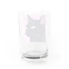 73GTCのかっこいい黒猫3 Water Glass :back