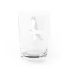 ONI Designのバレリーナ黒ぶち猫 Water Glass :back