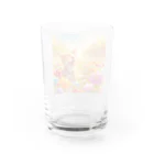 癒しの場｜Healing Placeのかわいい犬と花畑の癒しのアイテム Water Glass :back