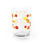 junichi-goodsのバルーン文字「SMILE」（赤色系） Water Glass :back