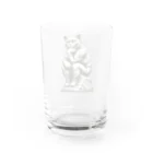 Urban A24の【Thinks】考える猫 Thinking Cat Water Glass :back