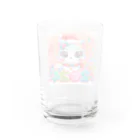 ニャーちゃんショップの新年を迎える猫  2024 Water Glass :back