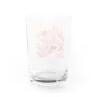 ctrlz-kobitoのピンクの丘のクラフトトカゲ Water Glass :back