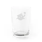 かわいい女の子とシュールな絵のジト目ネコ Water Glass :back