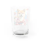 ポンキチはうすの着物姿の柴犬 Water Glass :back