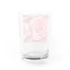 ポンキチはうすのピンクの薔薇 Water Glass :back