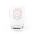 uncle-Toshiの吠えるライオン Water Glass :back