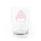 Tulippaのしかめっつらのいちごちゃん Water Glass :back