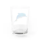 渦のおみせやさんのローポリなイルカくん Water Glass :back